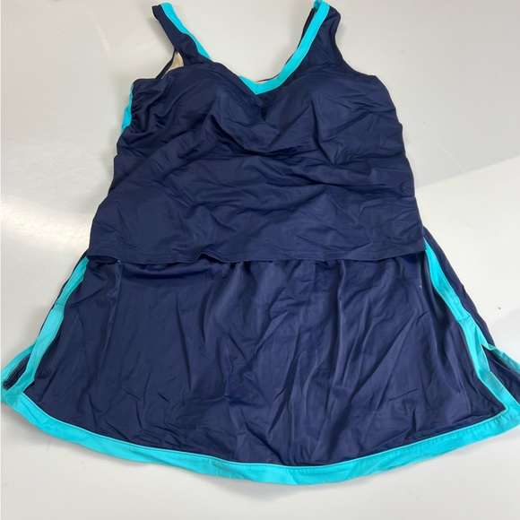 Swimsuits For All Women's Plus Size 2-Piece Swim Skirtini Set 18 L13-35 - Picture 2 of 8